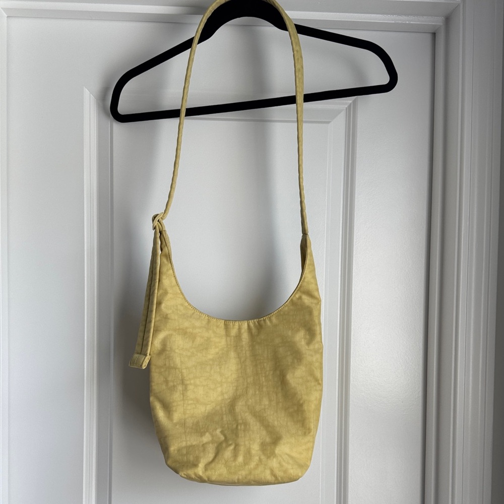 EUC BAGGU Butter Yellow Small Nylon Sling Bag